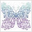 cross stitch pattern Purple Blue Green Butterfly
