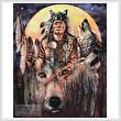 cross stitch pattern Invoking the Wolf Spirit
