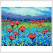 cross stitch pattern Poppy Study