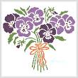 cross stitch pattern Pansy Nosegay