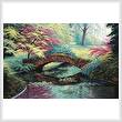 cross stitch pattern The Red Stone Bridge