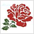 cross stitch pattern Rose Silhouette