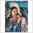 cross stitch pattern Raven Maiden
