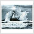 cross stitch pattern Storm and Lighthouse