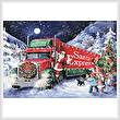 cross stitch pattern Santa Express