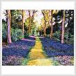cross stitch pattern Walk through Blue