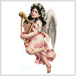 cross stitch pattern Angel with Harp