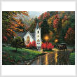 cross stitch pattern Autumn Chapel