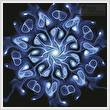 cross stitch pattern Blue Abstract Flower