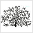 cross stitch pattern Black Tree Silhouette