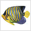 cross stitch pattern Blue and Yellow Fish