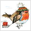 cross stitch pattern Christmas Bird