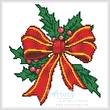 cross stitch pattern Christmas Bow