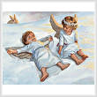 cross stitch pattern Cherubs Snow Angels