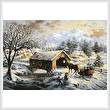 cross stitch pattern Covered Bridge in Winter