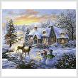 cross stitch pattern Cottage at Christmas