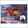cross stitch pattern Dragon Flight