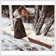 cross stitch pattern Fun in the Snow
