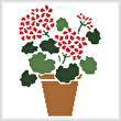 cross stitch pattern Geranium Pot