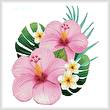 cross stitch pattern Hibiscus Arrangement 1