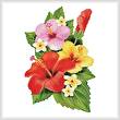cross stitch pattern Hibiscus Arrangement 3