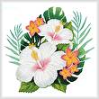 cross stitch pattern Hibiscus Arrangement 4
