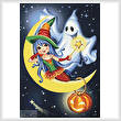 cross stitch pattern Halloween Friends