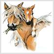 cross stitch pattern Horse Hug