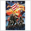 cross stitch pattern Iwo Jima Painting