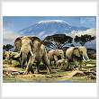 cross stitch pattern Kilimanjaro Morning