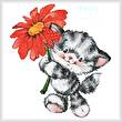 cross stitch pattern Kitty Flower