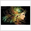 cross stitch pattern Lady with Elegant Headdress