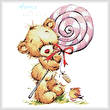 cross stitch pattern Lollypop Bear