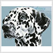 cross stitch pattern Mini Dalmatian Portrait