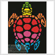 cross stitch pattern Mini Rainbow Turtle