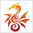 cross stitch pattern Mini Tribal Dragon