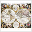 cross stitch pattern Old World Map (Large)