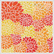cross stitch pattern Orange Flowers Cushion