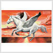 cross stitch pattern Pegasus Sunset