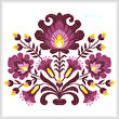 cross stitch pattern Polish Folk Art (Plum)