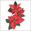 cross stitch pattern Poinsettia Flowers