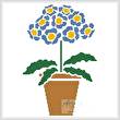 cross stitch pattern Primrose Pot