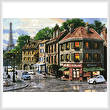 cross stitch pattern Paris Streets