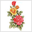 cross stitch pattern Pink and Yellow Roses