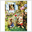 cross stitch pattern Rabbit Singing