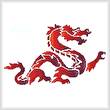 cross stitch pattern Red Dragon