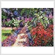 cross stitch pattern Romantic Garden Walk