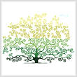 cross stitch pattern Summer Tree Silhouette