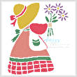 cross stitch pattern Sunbonnet Sue 1