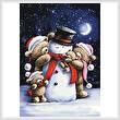 cross stitch pattern Snowman and Teddies